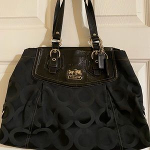 Gently used - Black Coach Women's Purse Signature C Logo - Shoulder Bags